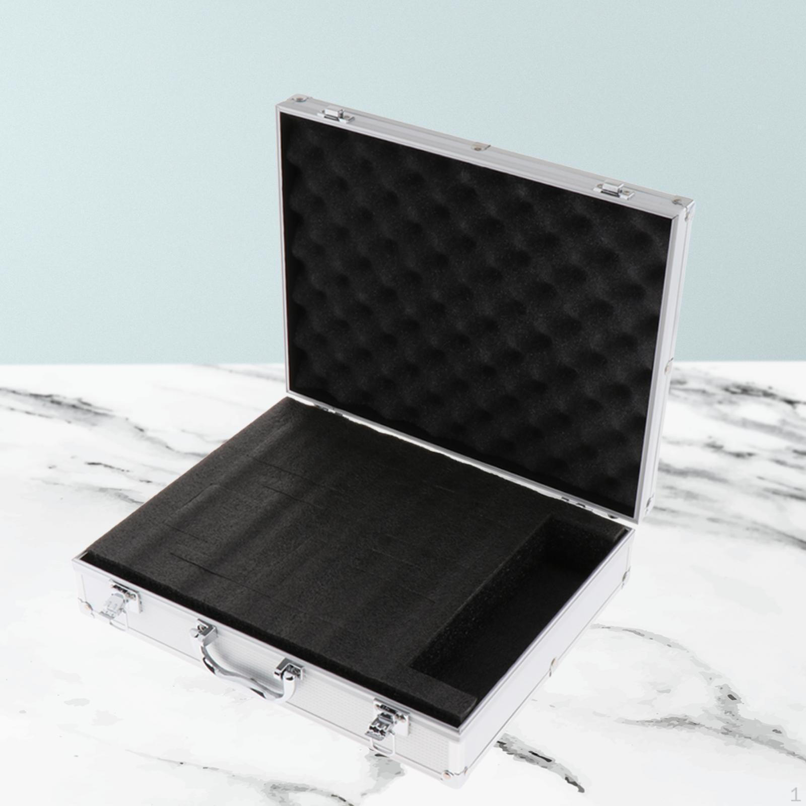 

Чехол для переноски микрофона Жесткий пульт управления сценический ящик для инструментов Пенопластовый чехол для переноски пения 36.5x28.5x9cm black