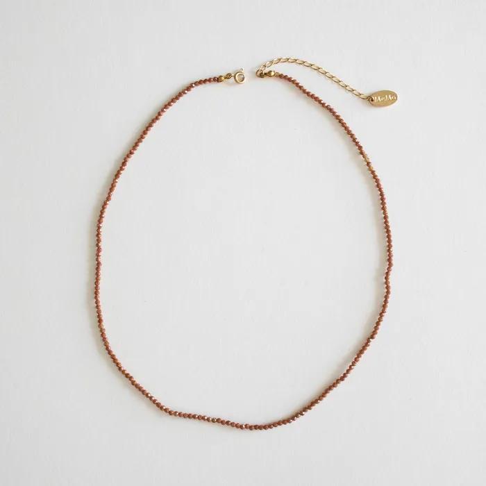 Gold Sand Gem Necklace