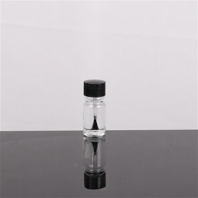 10Pcs 5-100ml Glass Nail Polish Bottle with Brush, Refillable Essential Oil Container, Empty Cosmetic Sample Pot
