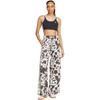 adidas Originale Lockere Mode Bequeme Weitbeinige Gestrickte Sporthose Damen Unterteile Schwarz Han-Jade-Weiß KA2668