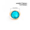 Luxury Style Colorful Acrylic Rhinestone Gem Ring Metallic Textured Pleated Open Band Ring For Women INS Daily Elegant Statement Hand Jewelry
