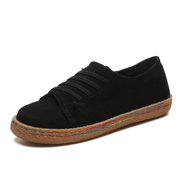 SyfIyno New Flat Shoes, Soft Top Versatile Casual Shoes, Korean Version, Shallow Mouth Student Single Shoes