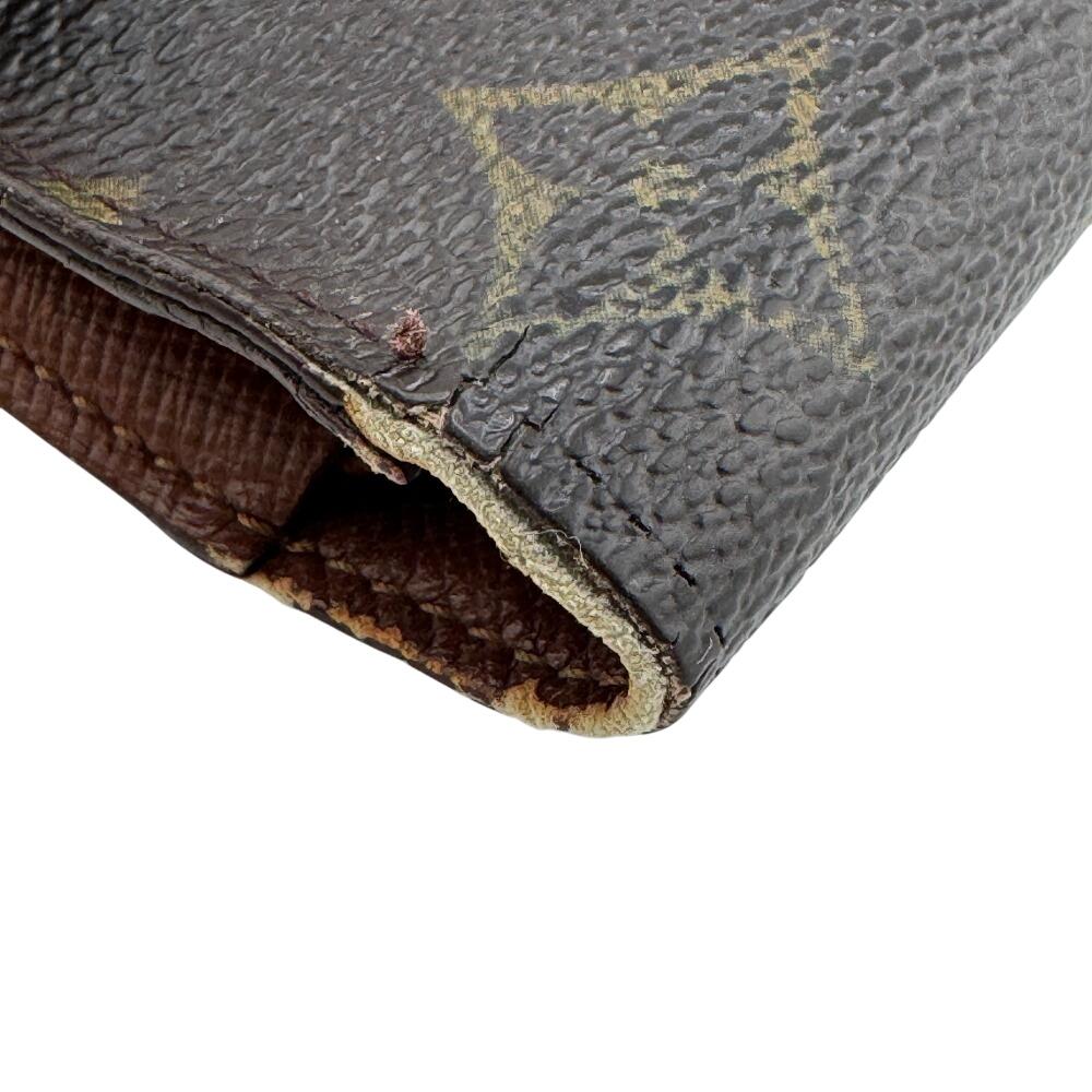 LOUIS VUITTON M61215 Monogram leather Portefeuille International Purse Sunburn leather Women Used
