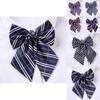 Professional Blended Fabric Neck Flower With Striped Pattern For Office Uniforms And Hospitality