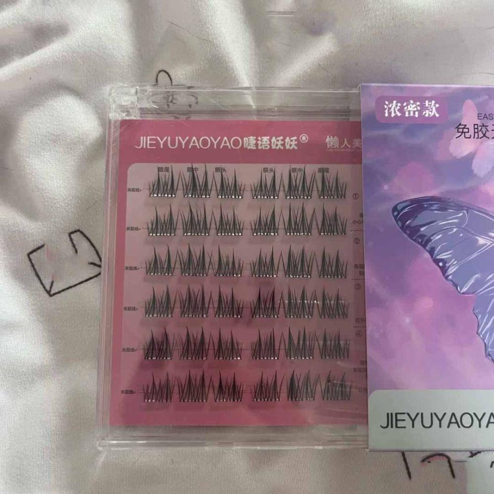 Makeup Self-adhesive Lash Clusters Sweet Glue Free Fake Lashes  Women/Girls