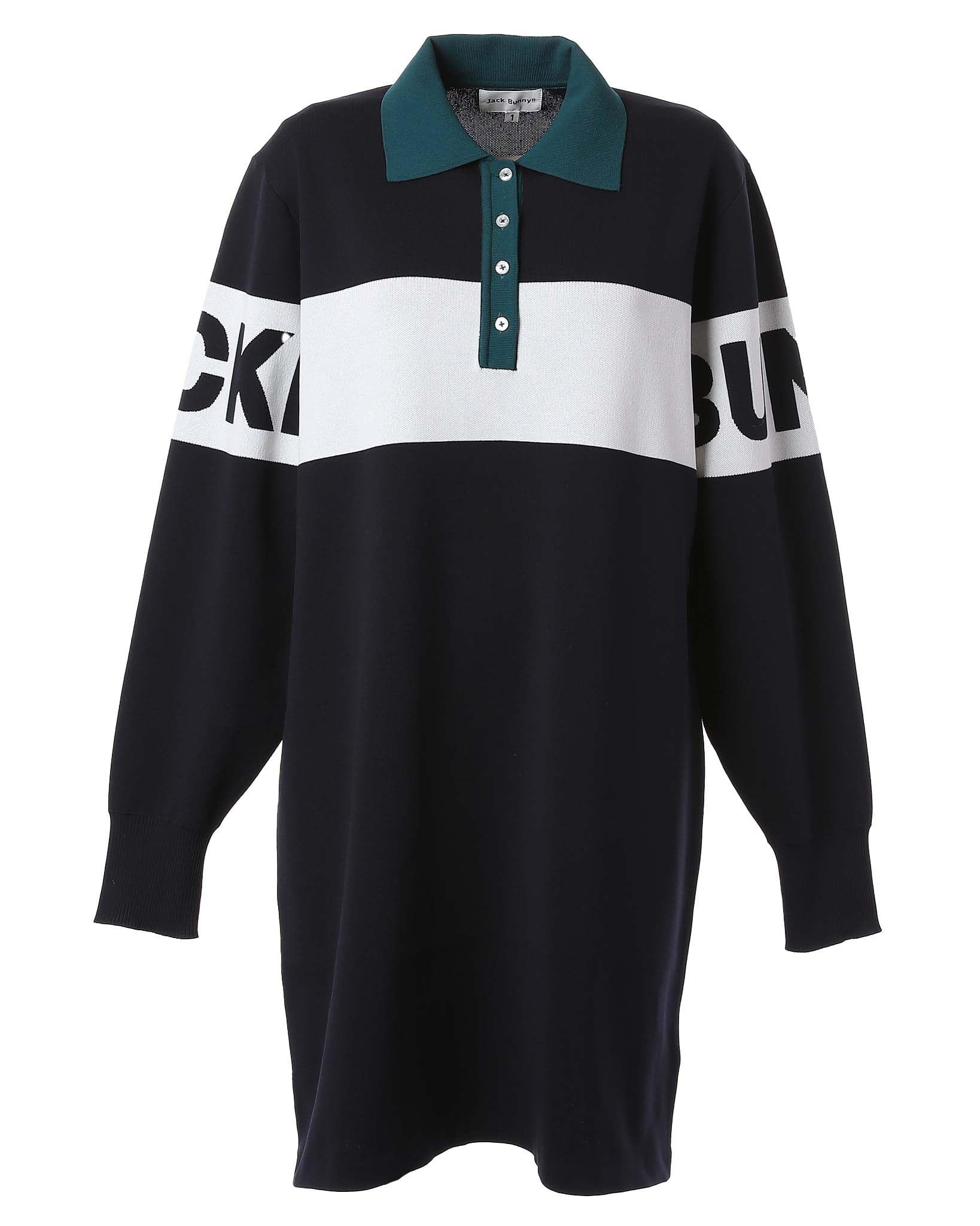 

long sleeve knit dress W Golf 0 [Jack Bunny] Women s (full jacquard) / / 263-5124130 120_Navy [S]
