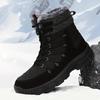 2024 Men's High Top Winter Snow Boots with Thick Sole and Plush Velvet, Large Size Casual Outdoor Footwear.