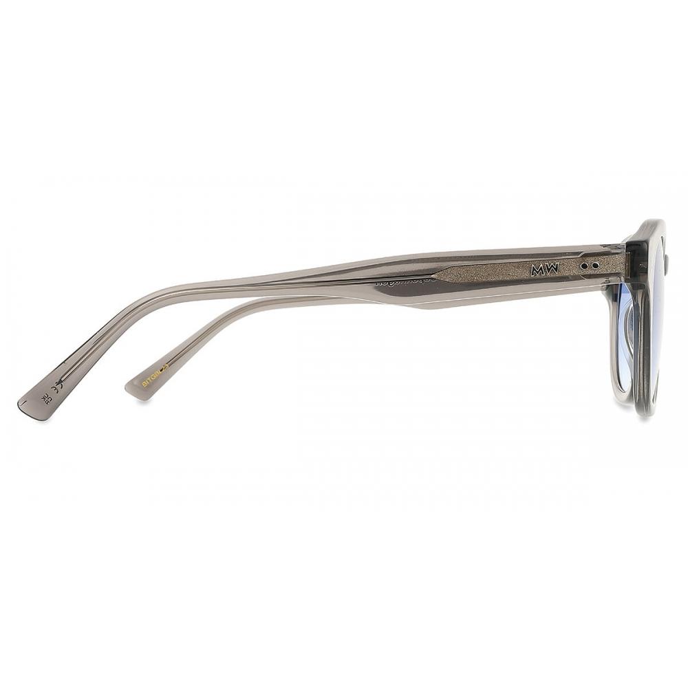 Messy Weekend Bille Grey Crystal Blue Unisex Sunglasses