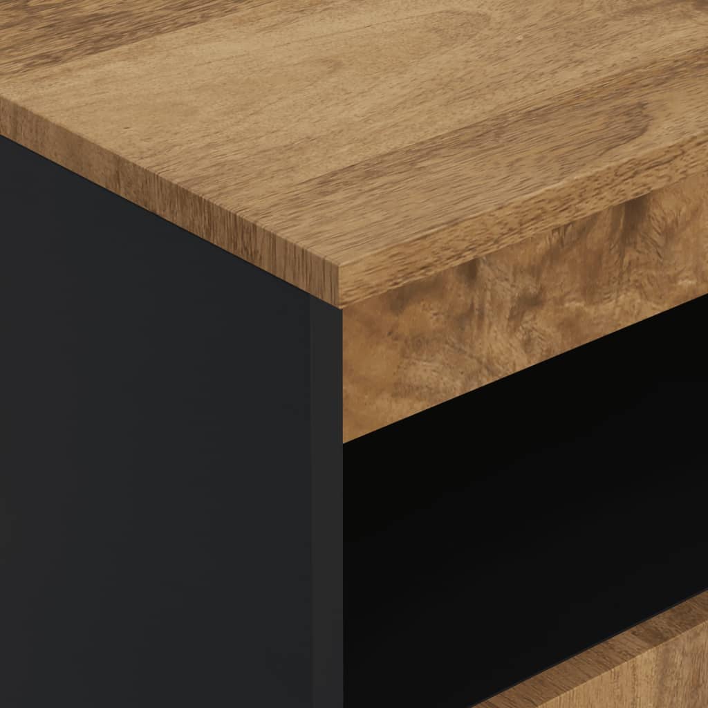 Sideboard with 2 Doors 60x33x75 Cm Solid Mango Wood