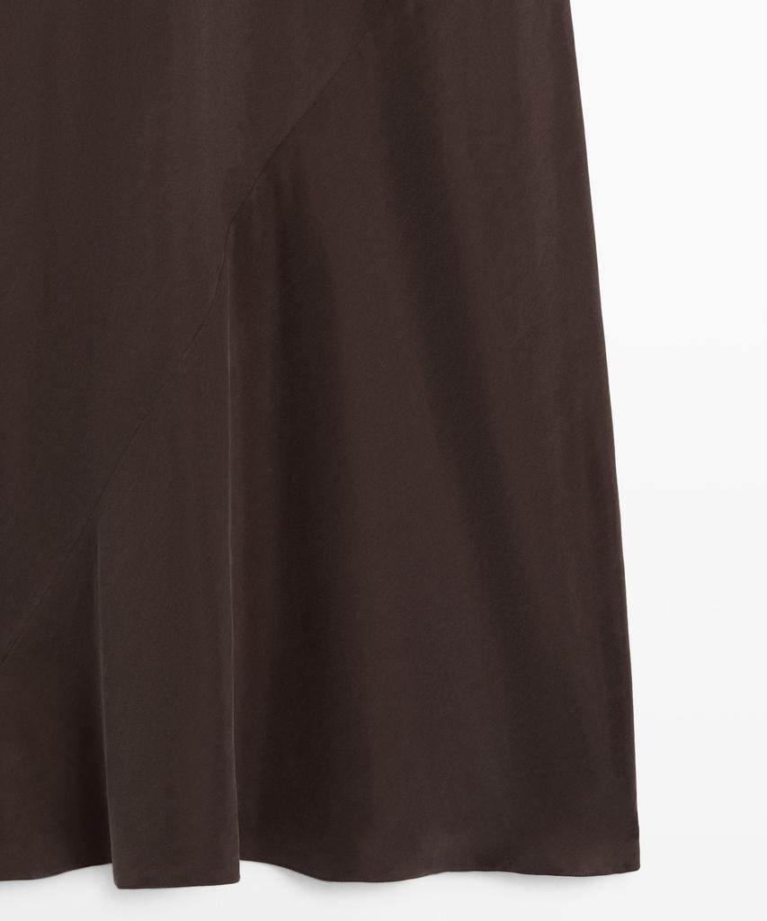 Masimodutti Drape Neckline Long Dress
