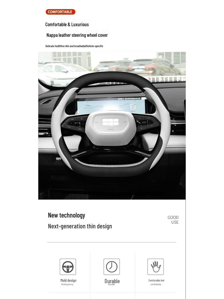 Steering Wheel Cover for Geely Galaxy L7/L6/E8, Boyue L/Cool, Xingrui L, Haoyue PRO