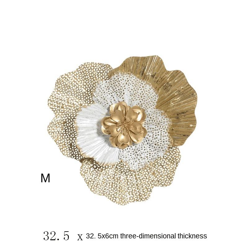 Modern Wrought Iron Flower Wall Decoration Pendant - Hanging Ornament, Craft Art - for Livingroom Background Wall