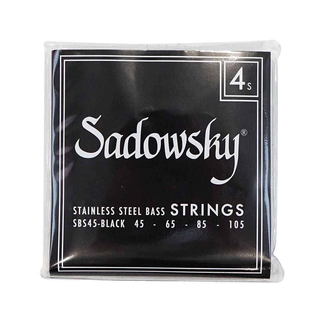 

Black Label Bass Stainless SBS45 Black Strings, Steel, 4-String, 045-105,
