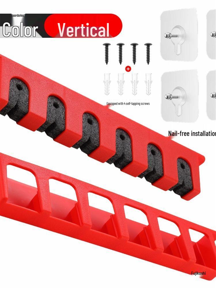 Multi-functional Wall-mounted Fishing Rod Rack - Hole-free Display and Storage