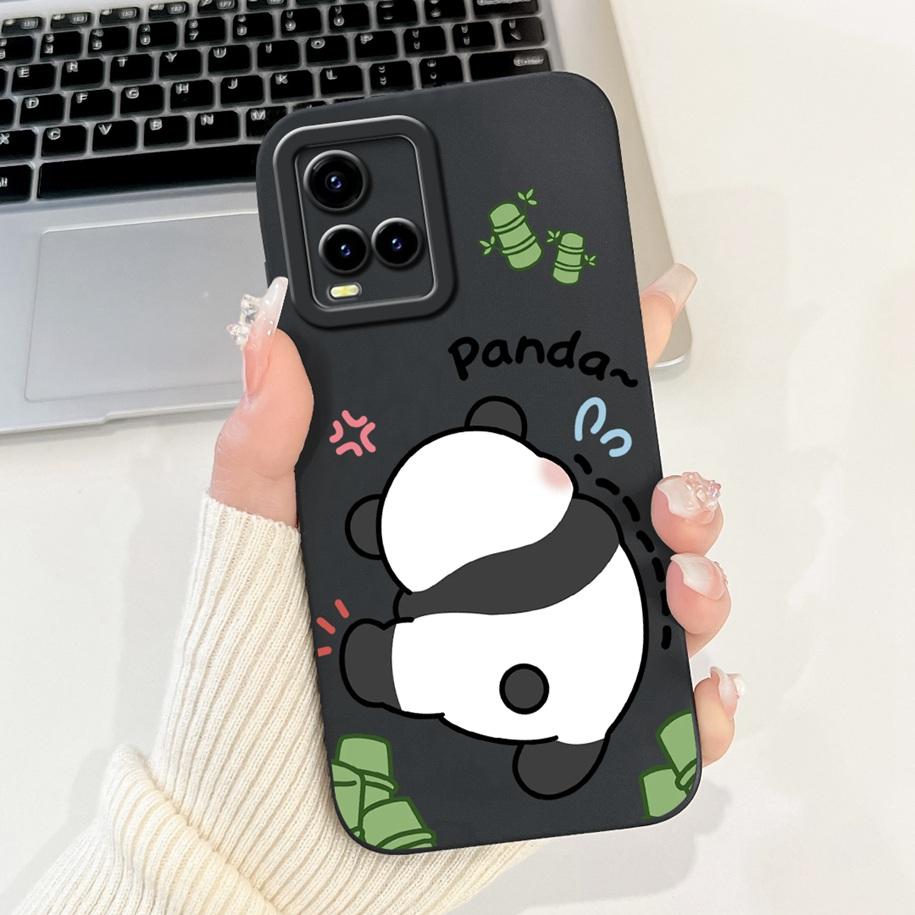 For Vivo Y33s Case V2109 Shockproof Cover Cute Dinosaur Panda Fundas Cases For Vivo Y21 2021 Y21A Y21S Y21T Y33T VivoY33s Bumper