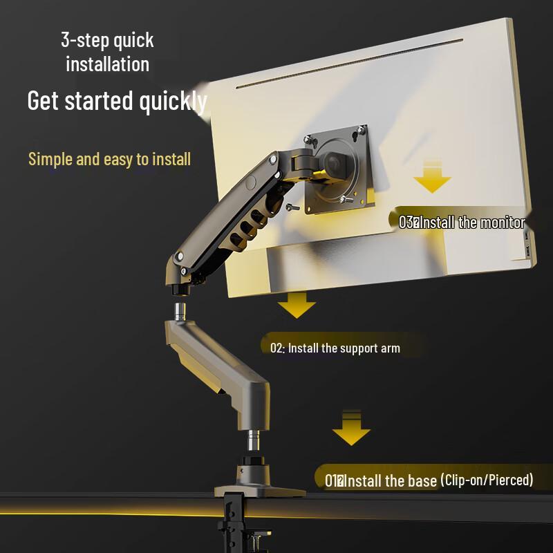NB Gas Spring Monitor Desk Mount