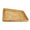 Rattan Tray Tabletop Organization Hand Woven Snack Storage Basket Multifunctional Serving Tray L
