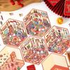 ZABC Neujahrsserie: Chinesische Stil-Aufkleber für DIY-Collagen & Journal-Dekoration - 4 Einzigartige Stile