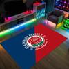 Blackburn Rovers Football Design Crystal Velvet Carpet Cozy Non?Slip Printed Rug For Bedroom Living Room Entrance
