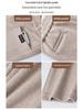 Woolen Flannel High-Waisted Wide-Leg Women's Pants - Thick, Warm, Casual Drape for Autumn/Winter