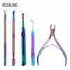 ROSALIND Manicure Tools Gel Nail Polish Tool Cuticle Nipper Professional Stainless Steel Scissors Remover Acrylic Nails Art Tools