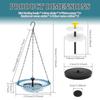 Solar Bird Bath Fountain Cascade Outdoor Hanging for Bird Drinking and Feeder For Garden Yard Decor Hummingbird Feeder