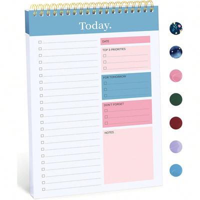 52-Page Undated To-Do List Pad - Premium Tear-Off Task Planner for Work, Home & School, Goal-Oriented Daily Organizer