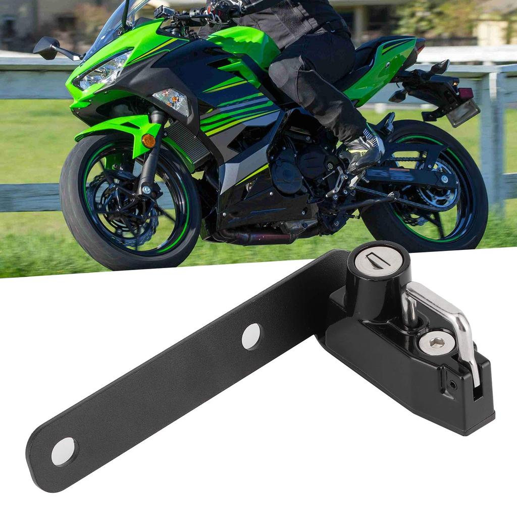 Motorcycle Helmet Lock Anti Theft Security Parts Fit Ninja 250/400 2018 Motorcycle Helmet Security Lock Aluminum Stainless Steel Black Silver