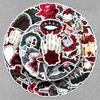 50pcs Gothic Rose Horror Stickers: Waterproof Graffiti for Tablets, Water Bottles, and Journals.