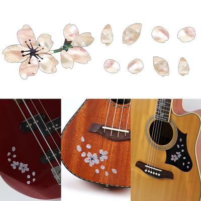 Autocollant de pétales de fleurs de cerisier Sakura, magnifique décor de décalcomanies pour guitare basse ukulélé