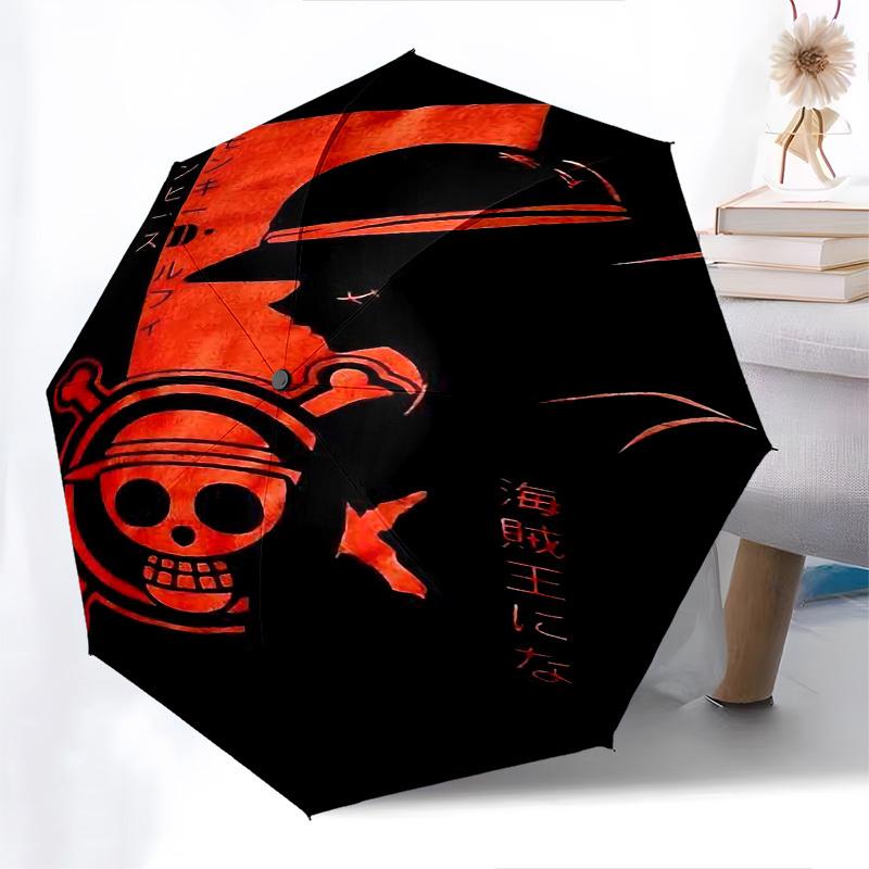 1 Stück Monkey D Luffy Automatisches Öffnen Schließen Regenschirm Winddichtes Dach, Automatischer Öffnen Schließen Knopf10172