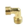 2Pcs 16.5mm 20.5mm Air Compressor Fittings Elbow Coupler Air Tools Parts Male Elbow Connector Male To Male Thread Brass