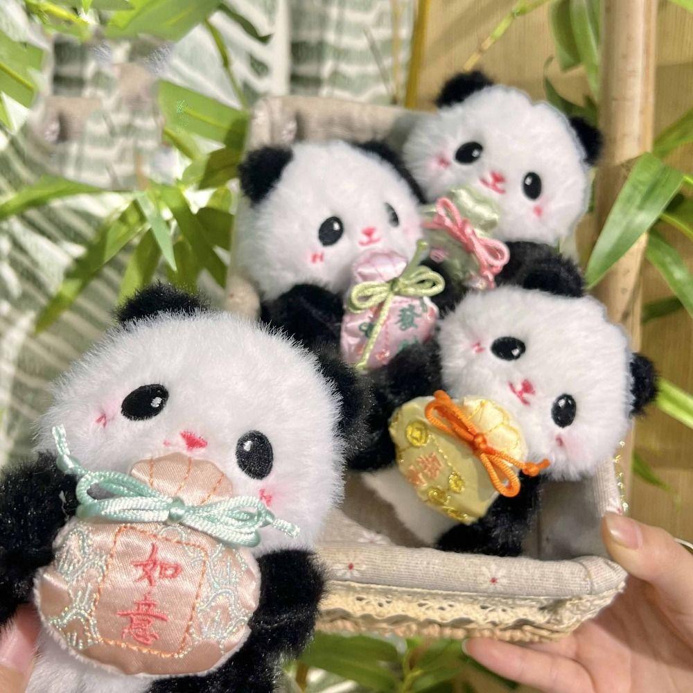 PP Cotton Plush Panda Doll Keychain Jewelry Stuffed Animal Pendant  Children Gifts