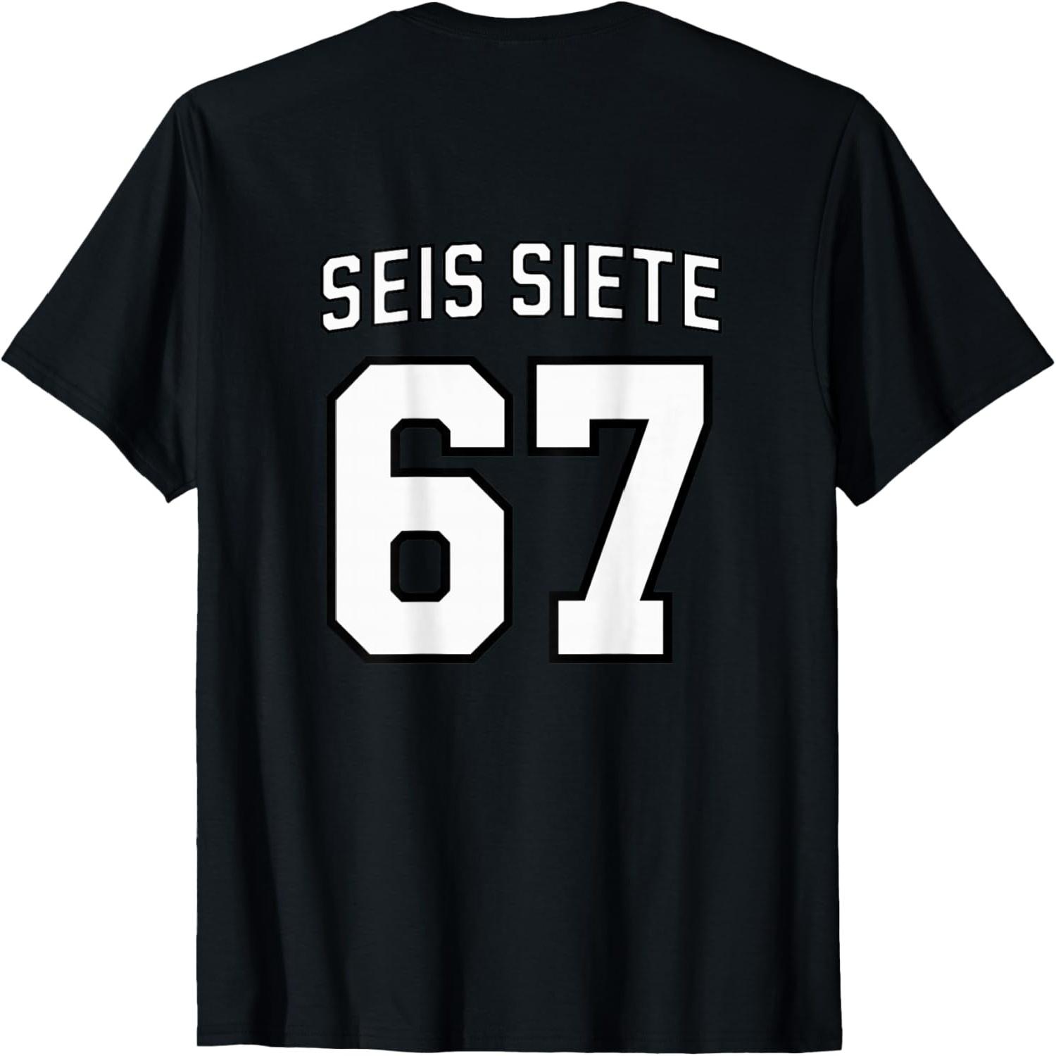 

SEIS Siete 67 Spanish Football Soccer Jersey Number Design T-Shirt S