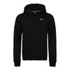 Nike Logo Brodert Hettegenser med Snøring Treningsfleece Bukser med Rett Ben Uformell Sportsdrakt Menn genser, bukser Svart 916271-010+716831-010