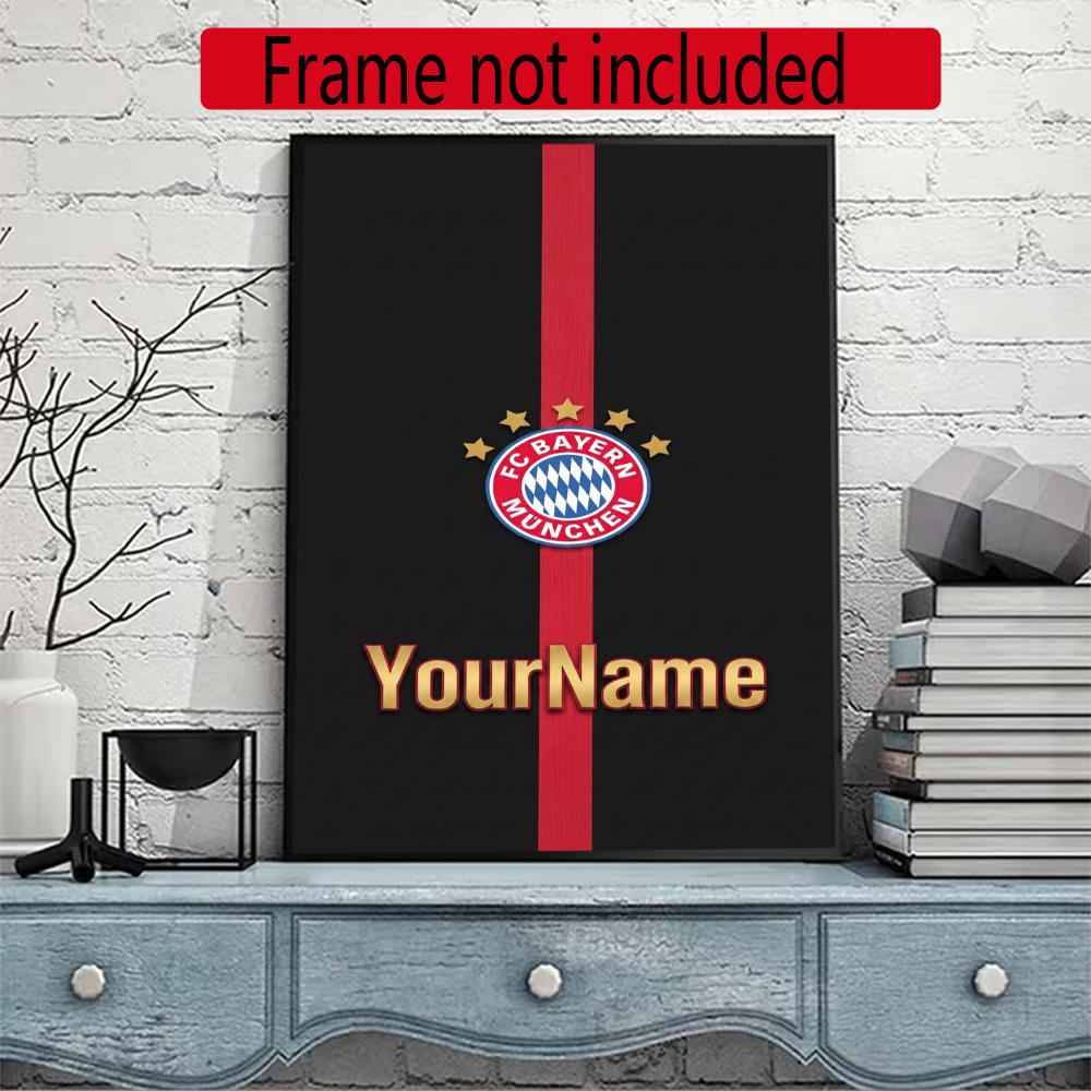 Fc Bayern Mnchen Customize Your Name Diamond Painting Round Diamond Diy Frameless Holiday Artwork Suitable For Home Office Wall Decoration