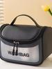 Large Capacity Frosted PVC Cosmetic Bag with Flip Cover