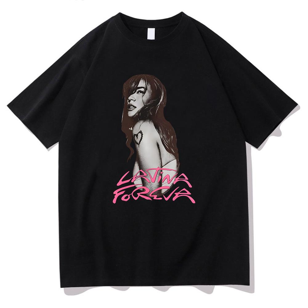 2025 New Karol G Cotton T-shirts Karol G LATINA FOREVA Tees Men Women Short Sleeve Retro Casual Tshirts Aesthetic Y2K Top Casual