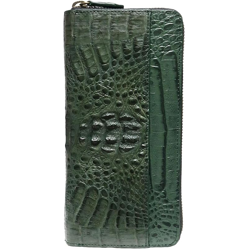

[Berkut] green crocodile long wallet men s ladies genuine crocodile long wallet genuine leather Genuine leather leather crocodile crocodile leather