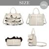 [Guscio Italy] frills 2WAY tote bag stylish outfit adult cute [Featured in fashion magazine Beautiful Hundred Flowers] lightweight PU leather