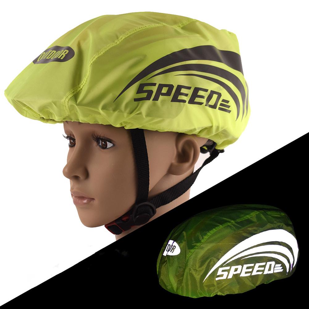 Bicycle Helmet Cover with Reflective Strip Safety Helmet Cover Waterproof Riding Helmet Rain Cover for Mountain Road Bike Helmet