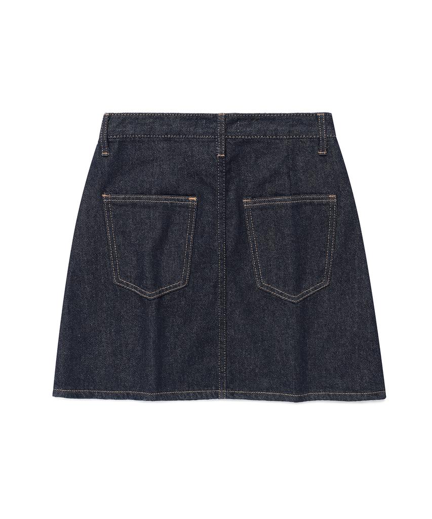 Pluna Studio Basic Mini Denim Skirt_Deep Blue