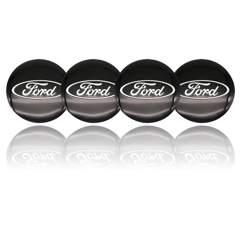 BBAF3 4pcs 56mm Car Wheel Center Hub Stickers Center Caps Decal Tire Rim Sticker Decoration For Ford Mustang Fiesta Mondeo Fusion Kuga