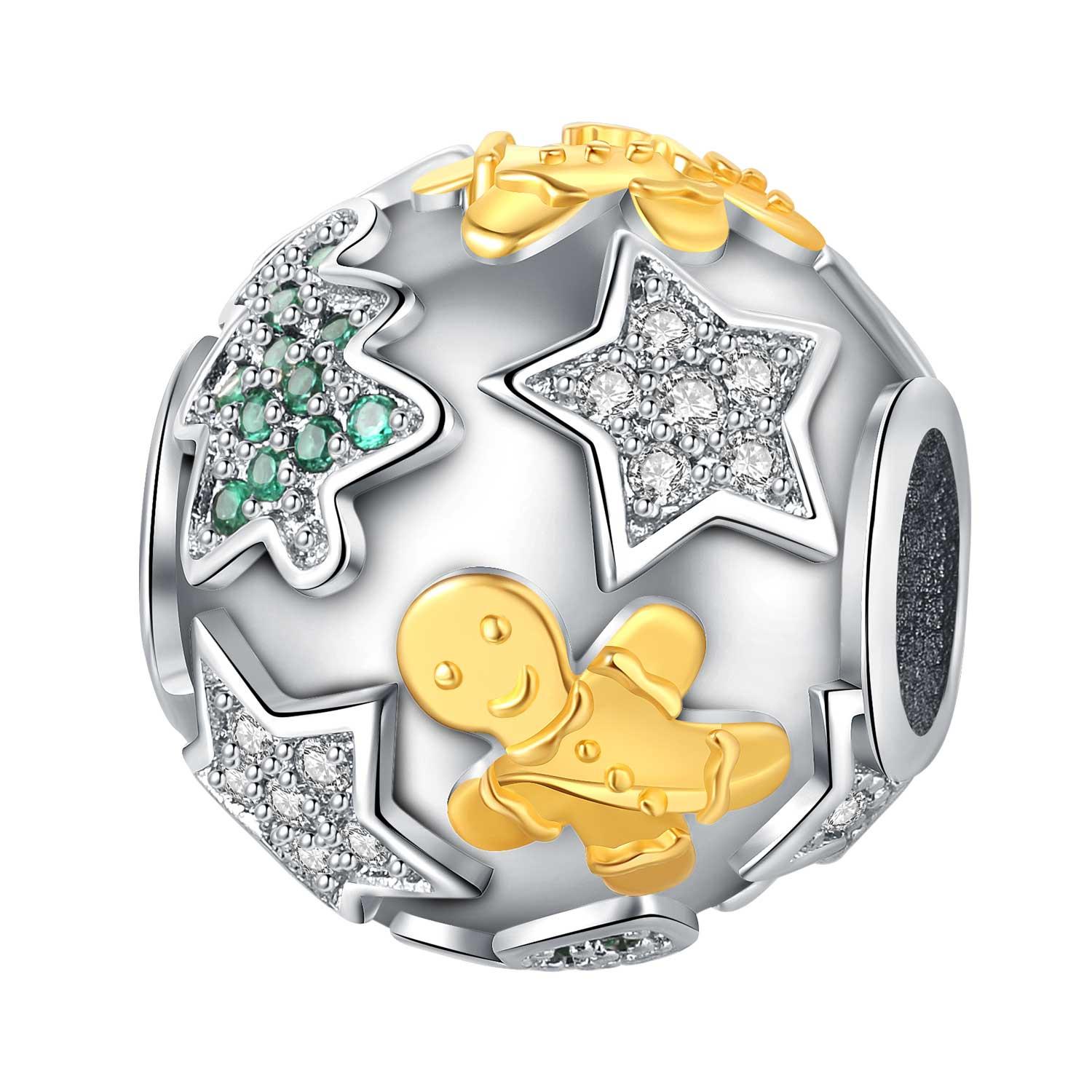 

Exquisite New S925 Silver Red Bell Pendant Beads Pendants Bracelet Charm Jewelry New Year Elements Party Diy Gifts