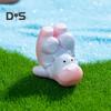 Miniature Hippopotamus Figurine Mini Cartoon Hippo Ornament DIY Microlandscape Fairy Garden Animal Resin Statue Decoration Ornament