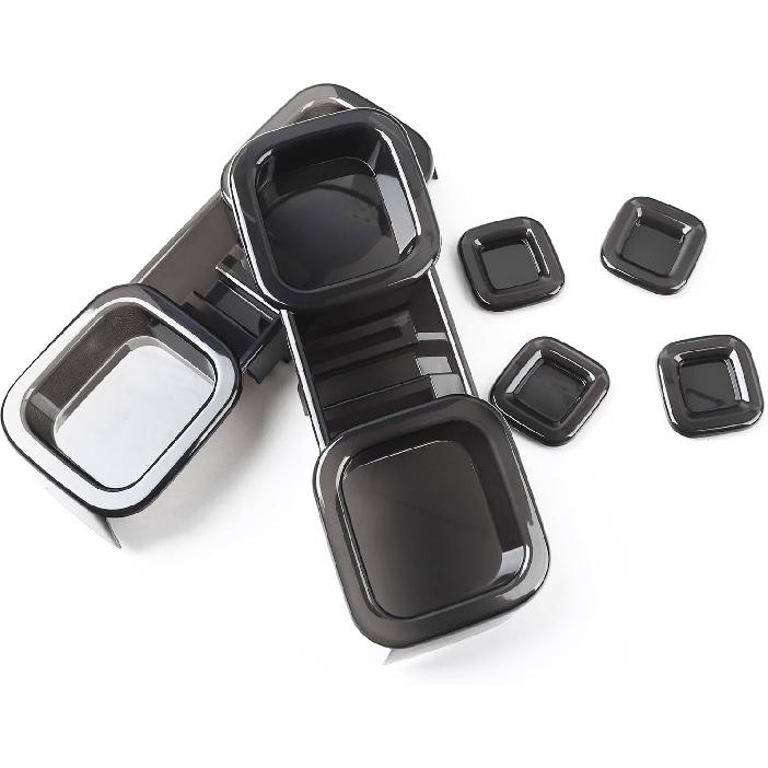 Smoked Tail Light Cover for 2020-2025 2026 Land Rover Defender 90 110 130 Rear Tail Light Fog Light Housing Exterior Conversion Black Knight