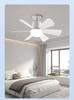 Silent Flower Pattern LED Ceiling Fan with E27 Base, Six Detachable Blades for Home, Bedroom, and Living Room.