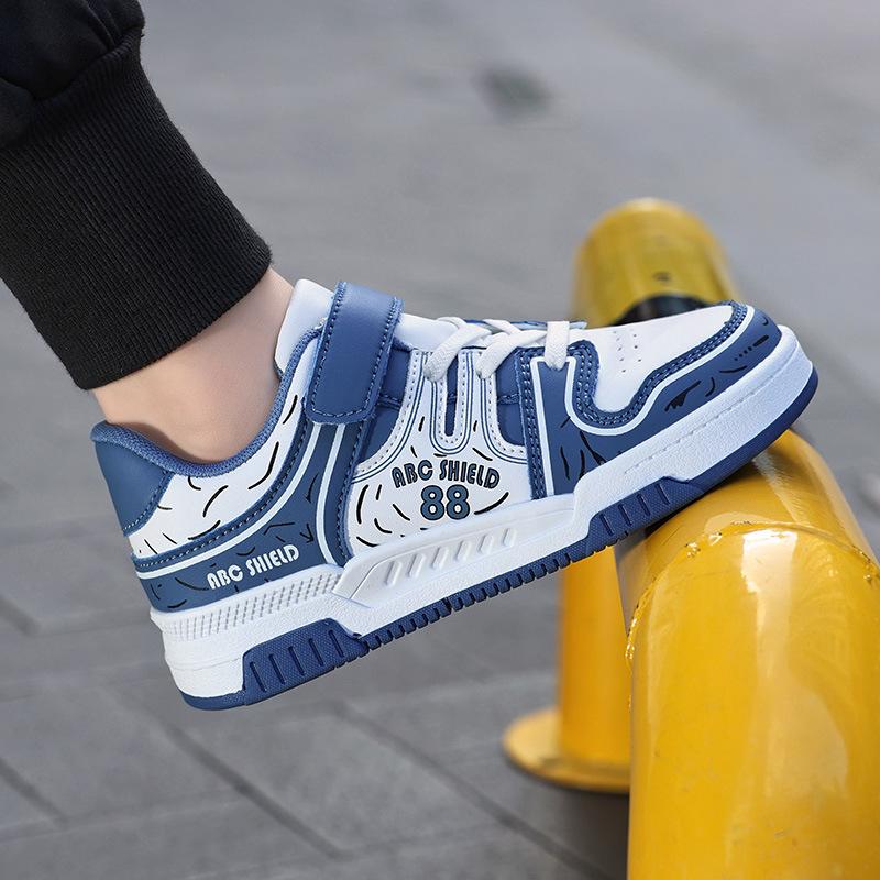 Longhong Spring and Autumn Middle-aged and Older Children's Boys' Sports Shoes Natal Children's Leisure Red Tide Girl Board Shoes