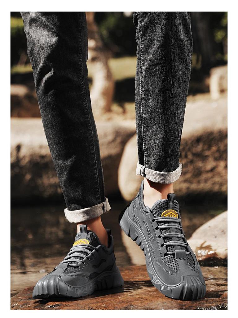 Pánské 2025 Jarní Prodyšné Síťované Ležérní Pracovní Boty - Všestranné, Stylové, Odolné proti Nečistotám.