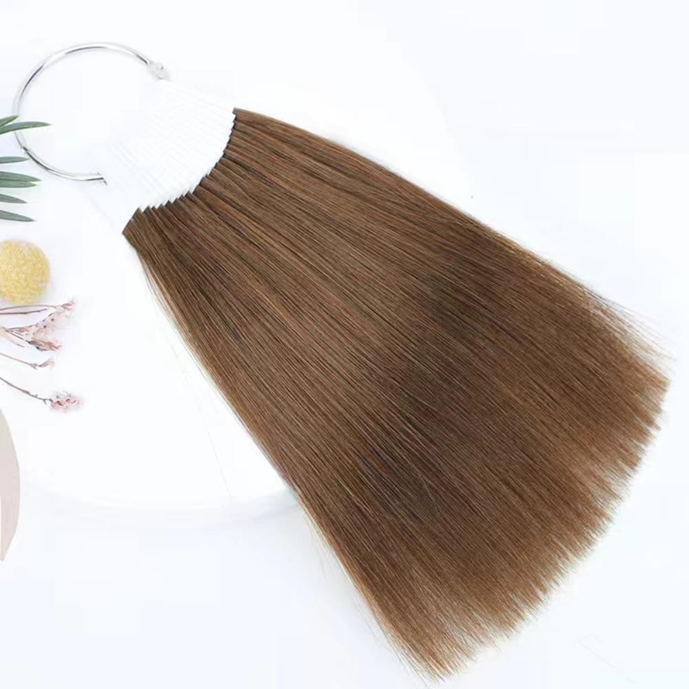 

30 шт. 20 см Кольца из человеческих волос Тест волос Цветные пряди Кольцо для цвета волос Наращивание Красота 5